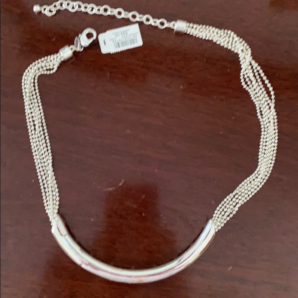 Brand new never worn silver multi strand necklace